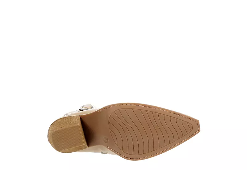 Michael By Michael Shannon Womens Dottie Western Boot - Beige 7 Michael By Michael Shannon Womens Dottie Western Boot - Beige - Image 7