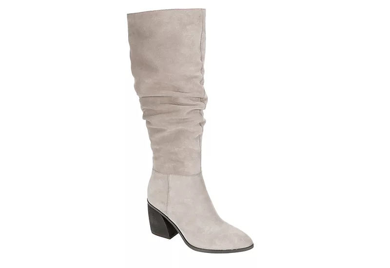Michael By Michael Shannon Womens Millie Wide Calf Tall Boot - Grey 1 Michael By Michael Shannon Womens Millie Wide Calf Tall Boot - Grey