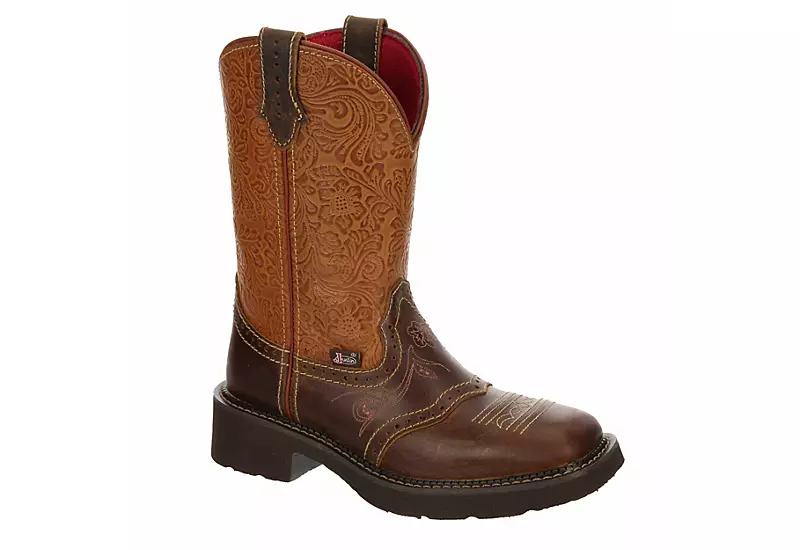 Justin Womens Starlina Western Boot - Brown 1 Justin Womens Starlina Western Boot - Brown