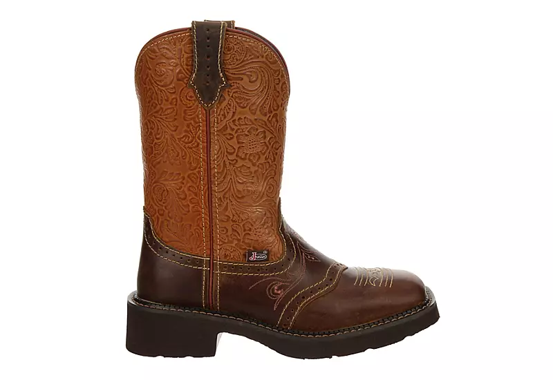 Justin Womens Starlina Western Boot - Brown 2 Justin Womens Starlina Western Boot - Brown - Image 2