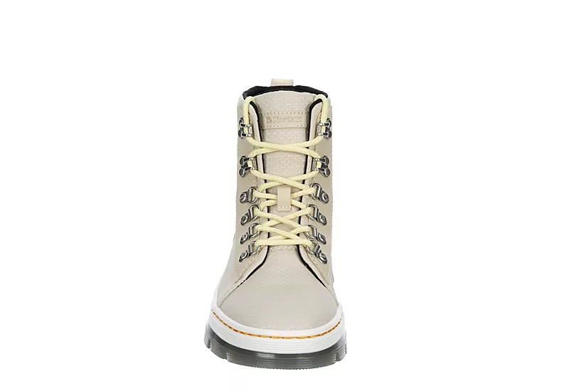 Dr. Martens Dr.martens Womens Combs Nylon Combat Boot - Beige 3 Dr. Martens Dr.martens Womens Combs Nylon Combat Boot - Beige - Image 3
