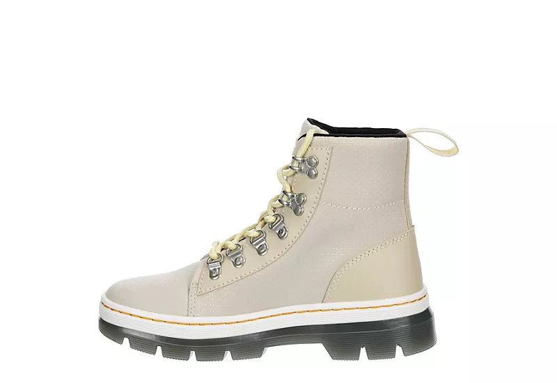 Dr. Martens Dr.martens Womens Combs Nylon Combat Boot - Beige 4 Dr. Martens Dr.martens Womens Combs Nylon Combat Boot - Beige - Image 4