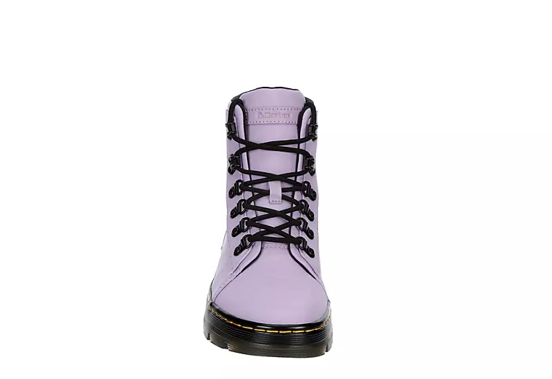 Dr. Martens Dr.martens Womens Combs Nylon Combat Boot - Lilac 3 Dr. Martens Dr.martens Womens Combs Nylon Combat Boot - Lilac - Image 3