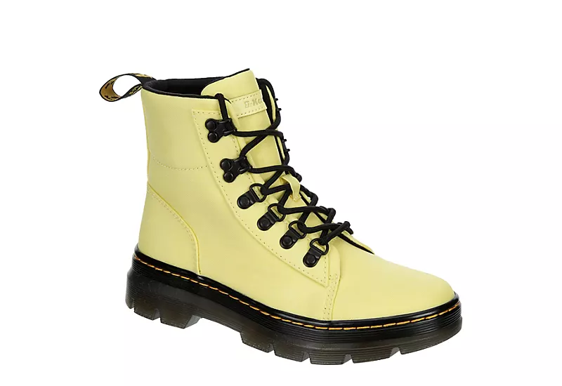 Dr. Martens Dr.martens Womens Combs Nylon Combat Boot - Yellow 1 Dr. Martens Dr.martens Womens Combs Nylon Combat Boot - Yellow