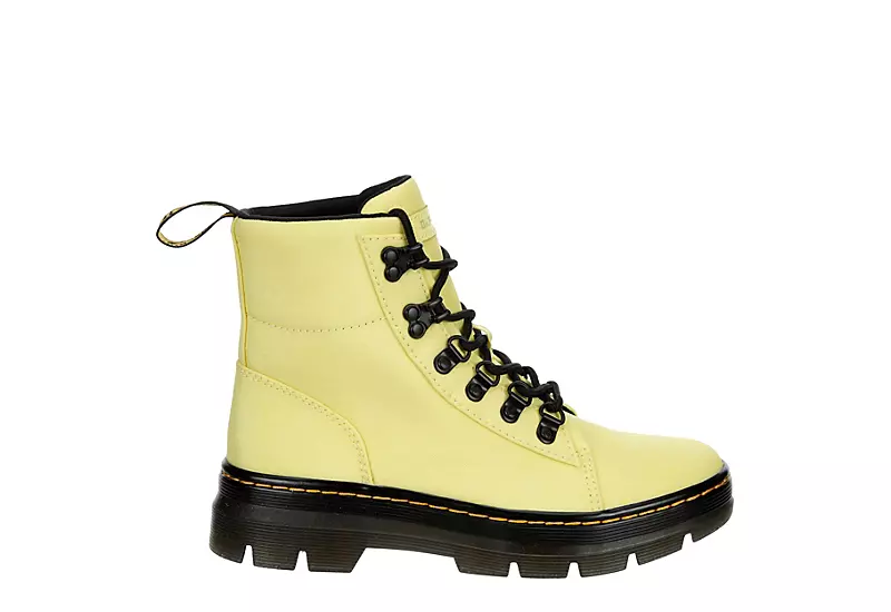 Dr. Martens Dr.martens Womens Combs Nylon Combat Boot - Yellow 2 Dr. Martens Dr.martens Womens Combs Nylon Combat Boot - Yellow - Image 2