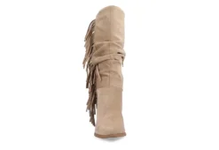 Journee Collection Womens Hartly Fringed Extra Wide Calf Dress Boot - Taupe -bergfreunde shop US 01 303183 02