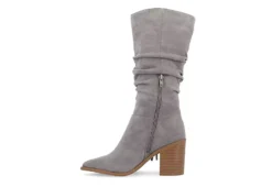 Journee Collection Womens Hartly Fringed Extra Wide Calf Dress Boot - Grey -bergfreunde shop US 01 303184 03
