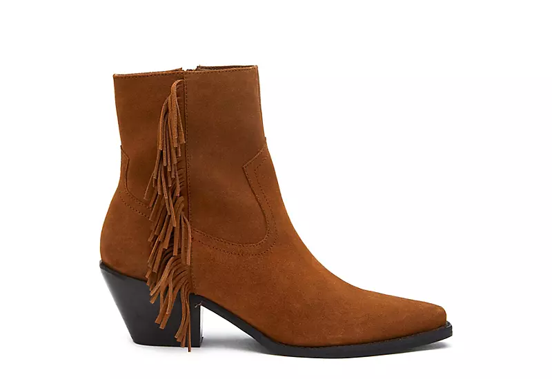 Coconuts Womens Jane Western Ankle Boot - Cognac 2 Coconuts Womens Jane Western Ankle Boot - Cognac - Image 2