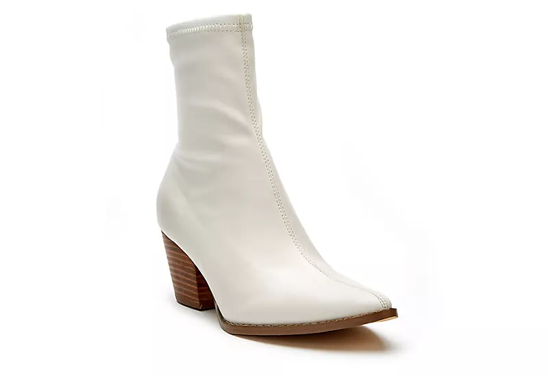 Coconuts Womens Kyra Ankle Western Boot - Bone 1 Coconuts Womens Kyra Ankle Western Boot - Bone