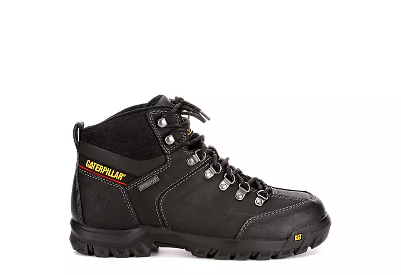 Caterpillar Mens Threshold Waterproof Steel Toe Work Boot - Black 2 Caterpillar Mens Threshold Waterproof Steel Toe Work Boot - Black - Image 2