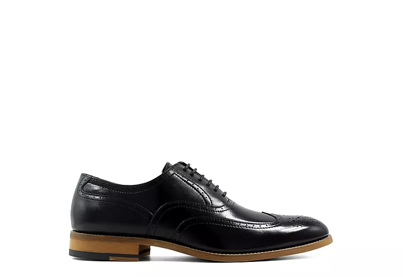 Stacy Adams Mens Dunbar Wingtip Oxford - Black 2 Stacy Adams Mens Dunbar Wingtip Oxford - Black - Image 2
