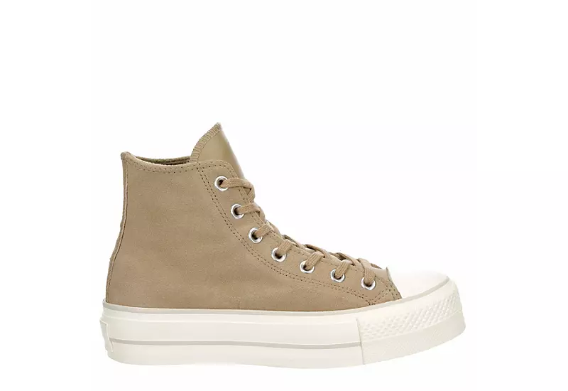 Converse Womens Chuck Taylor All Star High Top Platform Sneaker - Khaki 2 Converse Womens Chuck Taylor All Star High Top Platform Sneaker - Khaki - Image 2