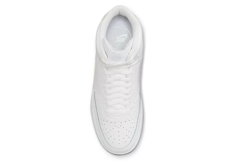Nike Womens Court Vision Mid Sneaker - White 5 Nike Womens Court Vision Mid Sneaker - White - Image 5