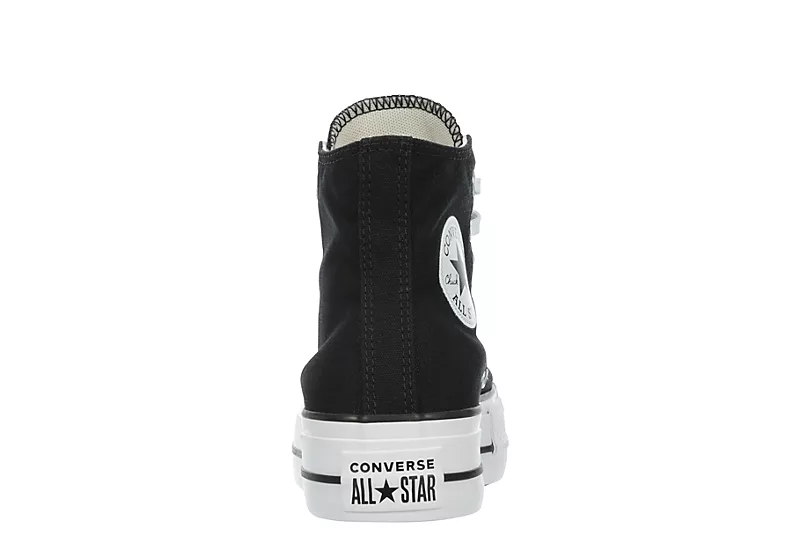 Converse Womens Chuck Taylor All Star High Top Platform Sneaker - Black 5 Converse Womens Chuck Taylor All Star High Top Platform Sneaker - Black - Image 5