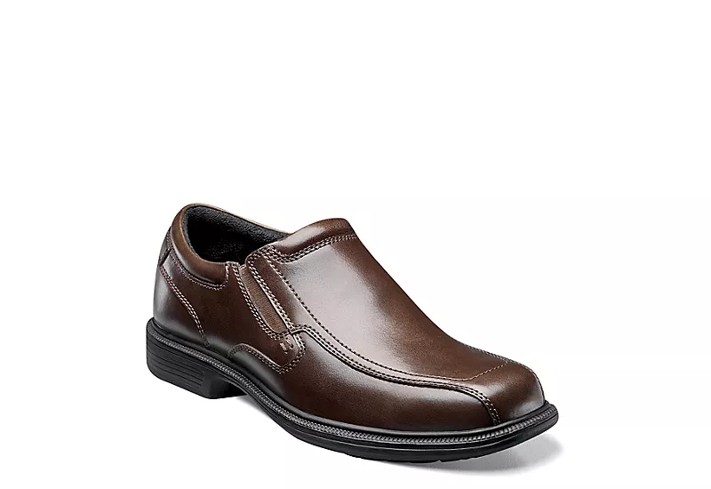 Nunn Bush Mens Bleeker Street Bike Toe Slip On Oxford - Brown 1 Nunn Bush Mens Bleeker Street Bike Toe Slip On Oxford - Brown