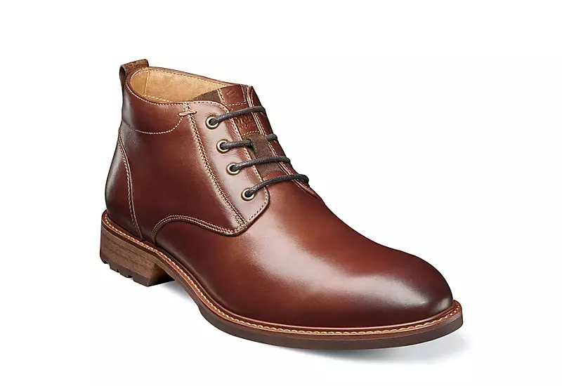 Florsheim Mens Lodge Plain Toe Chukka Boot - Chestnut 1 Florsheim Mens Lodge Plain Toe Chukka Boot - Chestnut