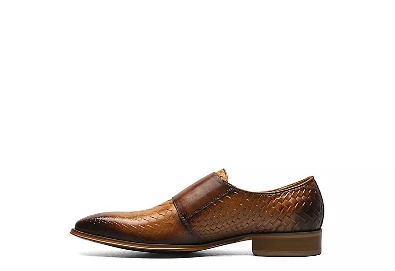 Stacy Adams Mens Torrance Plain Toe Double Monk Strap Oxford - Cognac 4 Stacy Adams Mens Torrance Plain Toe Double Monk Strap Oxford - Cognac - Image 4