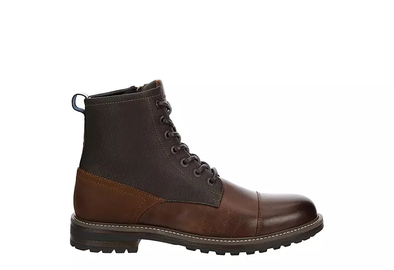 Franco Fortini Mens James Lace-up Boot - Brown 2 Franco Fortini Mens James Lace-up Boot - Brown - Image 2