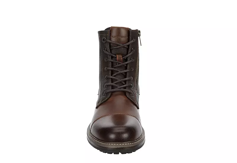 Franco Fortini Mens James Lace-up Boot - Brown 3 Franco Fortini Mens James Lace-up Boot - Brown - Image 3