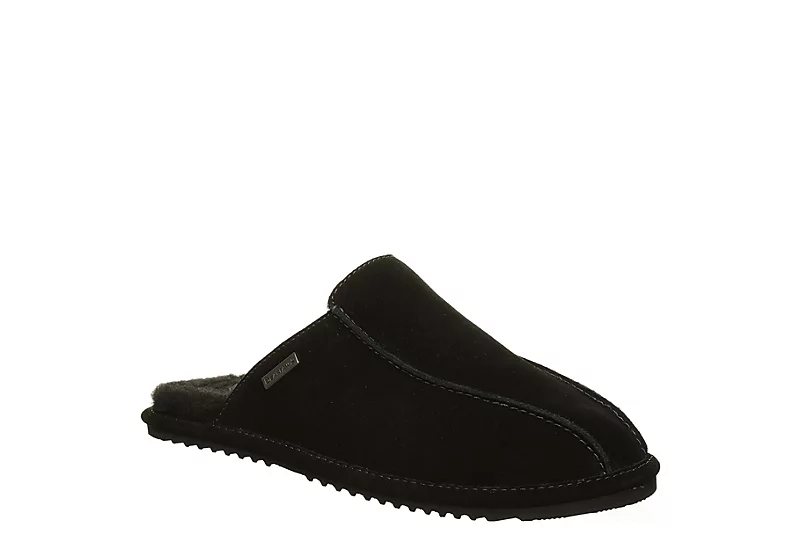 Bearpaw Mens Pierre Slipper - Black 1 Bearpaw Mens Pierre Slipper - Black