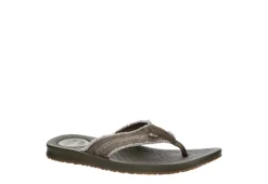 Margaritaville Mens Rag Time Flip Flop Sandal - Dark Brown