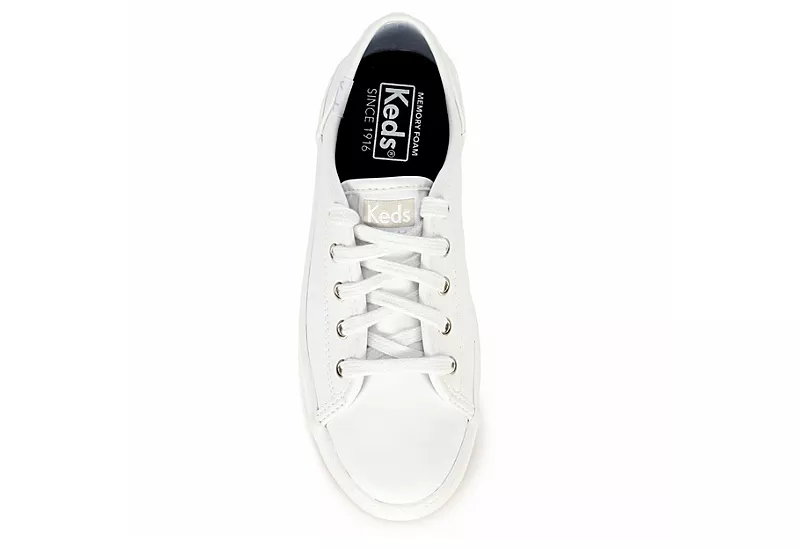 Keds Girls Kickstart Sneaker - White 6 Keds Girls Kickstart Sneaker - White - Image 6