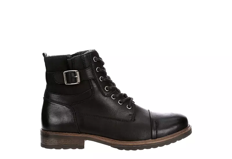 Restoration Mens Jump Lace-up Boot - Black 2 Restoration Mens Jump Lace-up Boot - Black - Image 2