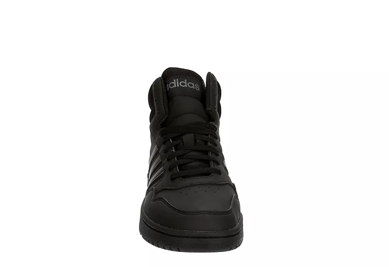 Adidas Mens Hoops 3.0 Mid Sneaker - Black 3 Adidas Mens Hoops 3.0 Mid Sneaker - Black - Image 3