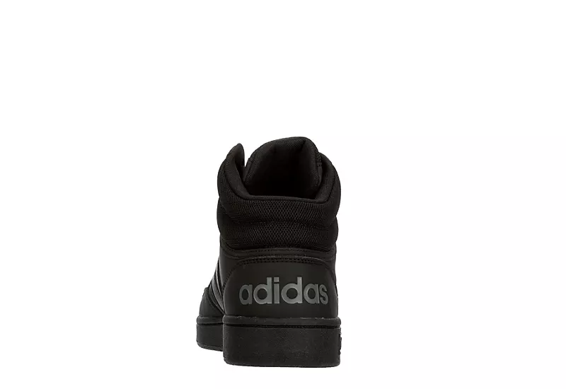 Adidas Mens Hoops 3.0 Mid Sneaker - Black 5 Adidas Mens Hoops 3.0 Mid Sneaker - Black - Image 5