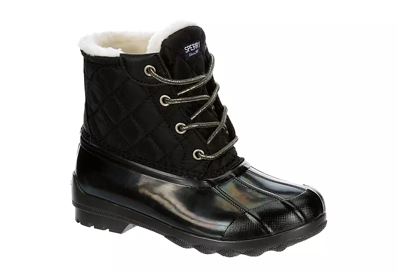 Sperry Girls Port Boot Rain Boot - Black 1 Sperry Girls Port Boot Rain Boot - Black