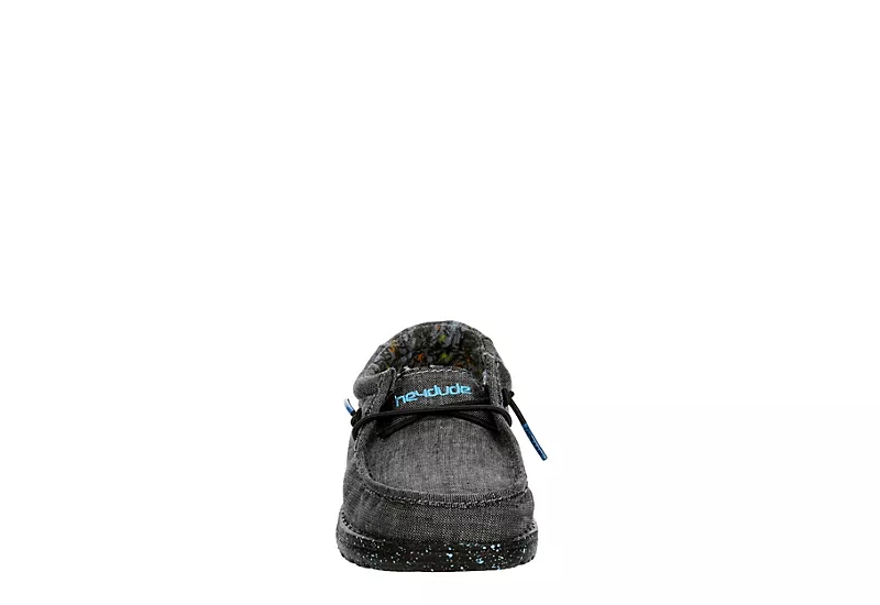 Heydude Boys Wally Youth Slip On Sneaker - Black 3 Heydude Boys Wally Youth Slip On Sneaker - Black - Image 3