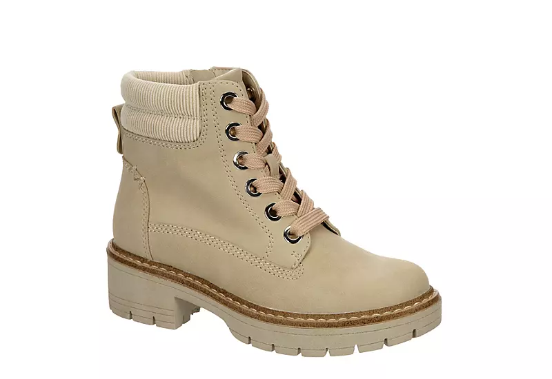 Cupcake Couture Girls Lexi Lace-up Boot - Beige 1 Cupcake Couture Girls Lexi Lace-up Boot - Beige