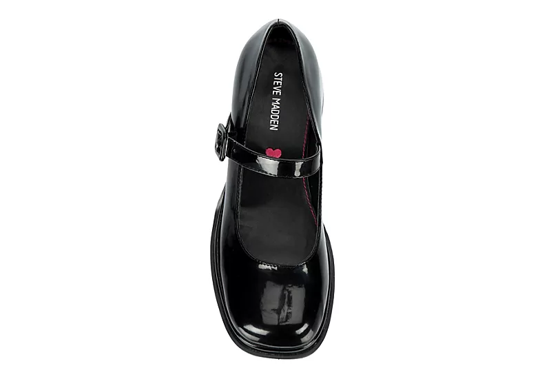 Steve Madden Girls Jkitty Mary Jane Dress Shoe - Black 6 Steve Madden Girls Jkitty Mary Jane Dress Shoe - Black - Image 6