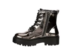 Steve Madden Girls Jrockk Combat Boot - Silver -bergfreunde shop US 01 702608 03