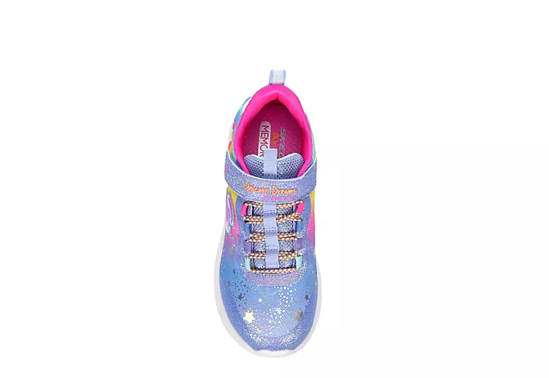 Skechers Girls Unicorn Dreams Light Up Sneaker - Light Blue 6 Skechers Girls Unicorn Dreams Light Up Sneaker - Light Blue - Image 6