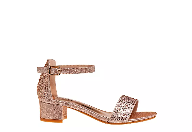 Badgley Mischka Girls O-bm80285srosg Dress Sandal - Rose Gold 2 Badgley Mischka Girls O-bm80285srosg Dress Sandal - Rose Gold - Image 2