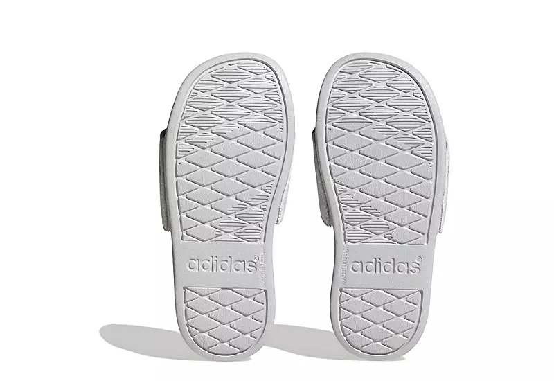 Adidas Girls Adilette Comfort Slide Sandal - Grey 5 Adidas Girls Adilette Comfort Slide Sandal - Grey - Image 5