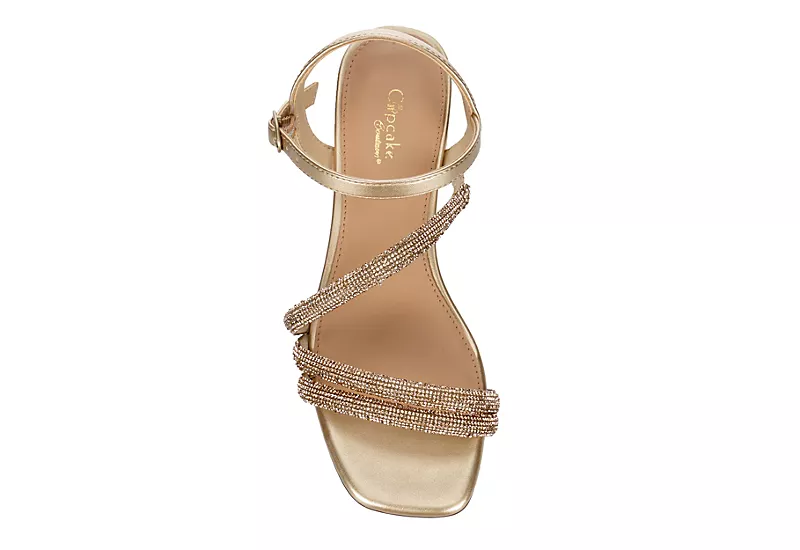 Cupcake Couture Girls Elora Dress Sandal - Champagne 6 Cupcake Couture Girls Elora Dress Sandal - Champagne - Image 6