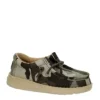 Heydude Boys Wally Youth Slip On Sneaker - Camo