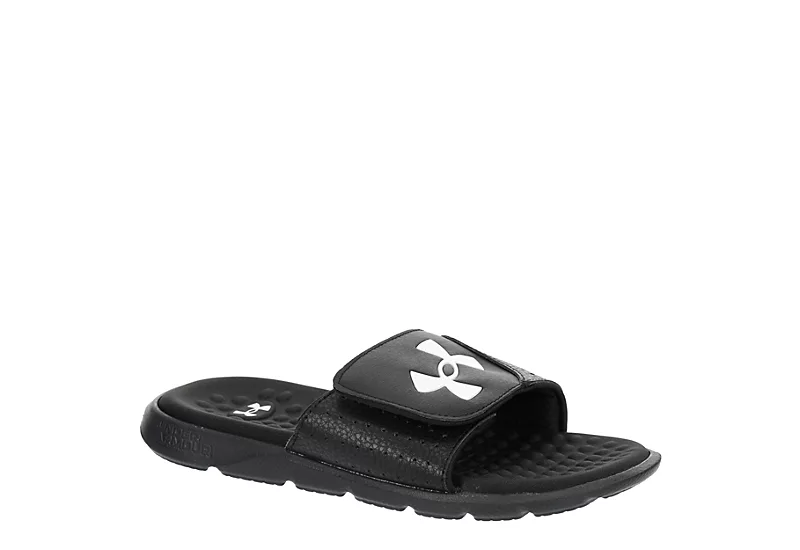 Under Armour Boys Ignite Pro Slide Sandal - Black 1 Under Armour Boys Ignite Pro Slide Sandal - Black