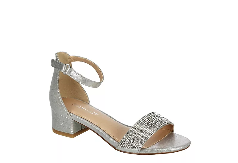 Sophie17 Girls Infant Lil Krystal Dress Sandal - Silver 1 Sophie17 Girls Infant Lil Krystal Dress Sandal - Silver