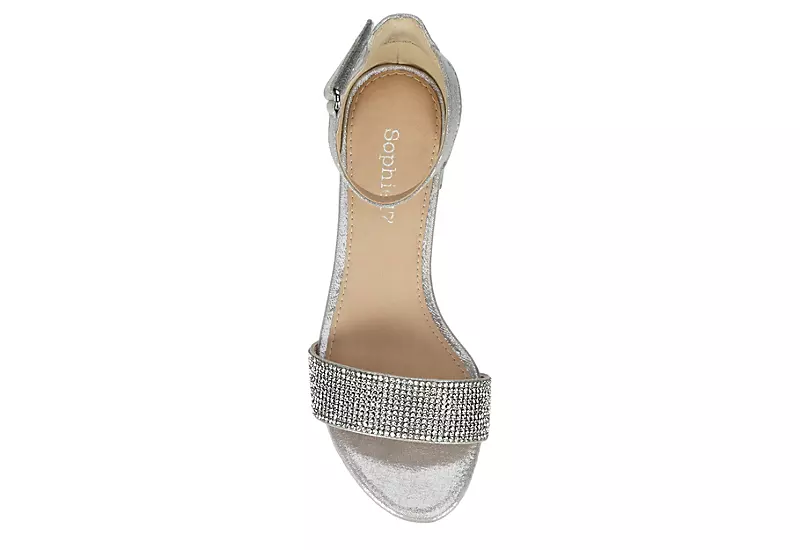 Sophie17 Girls Infant Lil Krystal Dress Sandal - Silver 6 Sophie17 Girls Infant Lil Krystal Dress Sandal - Silver - Image 6