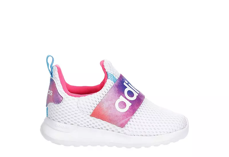 Adidas Girls Infant Lite Racer Adapt 4 Slip On Sneaker - White 2 Adidas Girls Infant Lite Racer Adapt 4 Slip On Sneaker - White - Image 2