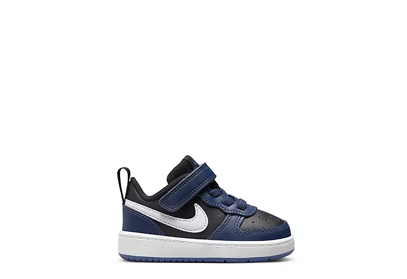 Nike Boys Infant Court Borough 2 Low Top Sneaker - Navy 2 Nike Boys Infant Court Borough 2 Low Top Sneaker - Navy - Image 2
