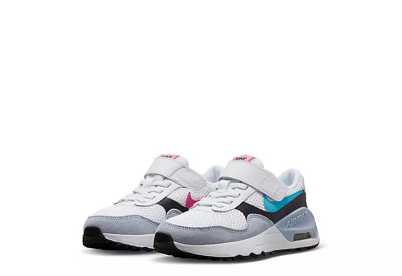 Nike Girls Air Max Systm Bp Sneaker - White 1 Nike Girls Air Max Systm Bp Sneaker - White