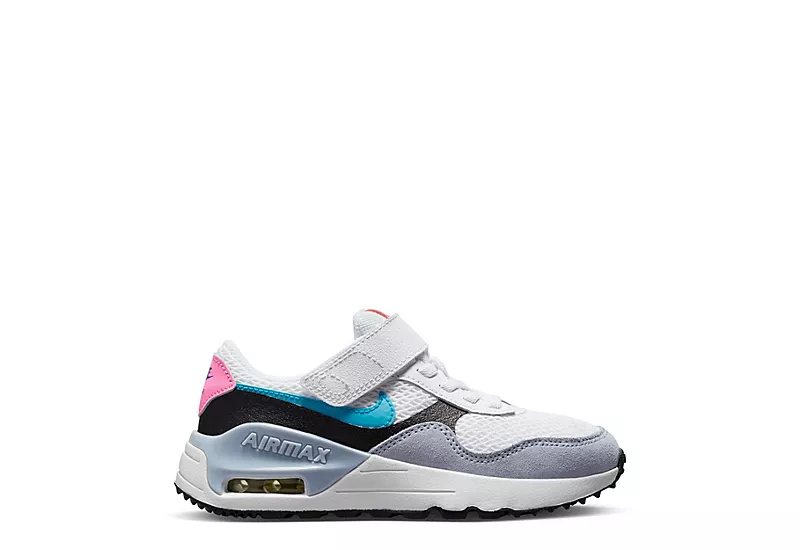 Nike Girls Air Max Systm Bp Sneaker - White 2 Nike Girls Air Max Systm Bp Sneaker - White - Image 2