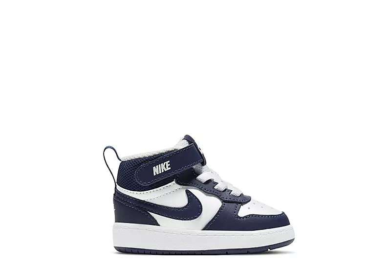 Nike Boys Infant Court Borough Mid 2 Sneakers - White 2 Nike Boys Infant Court Borough Mid 2 Sneakers - White - Image 2