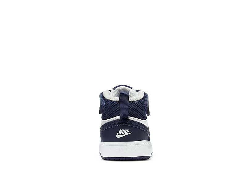 Nike Boys Infant Court Borough Mid 2 Sneakers - White 4 Nike Boys Infant Court Borough Mid 2 Sneakers - White - Image 4
