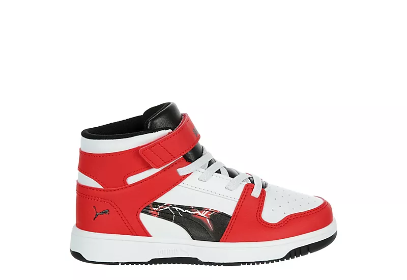 Puma Boys Rebound Layup Sl Sneaker - White 2 Puma Boys Rebound Layup Sl Sneaker - White - Image 2