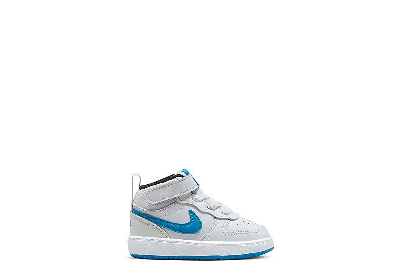 Nike Boys Infant Court Borough Mid 2 Sneakers - Grey 2 Nike Boys Infant Court Borough Mid 2 Sneakers - Grey - Image 2